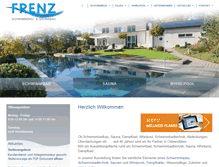Tablet Screenshot of frenz-schwimmbadbau.de